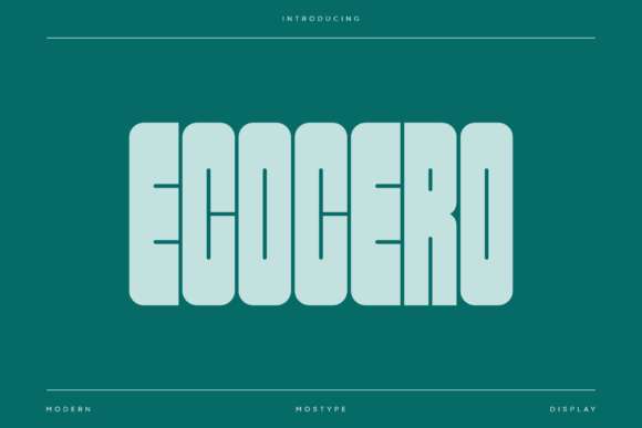 Ecocero Font: Bold Sans Serif for Handmade Brands