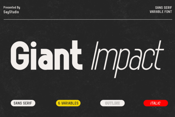 Giant Impact: A Bold Sans Serif Font for Handmade Brands